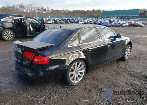 2013 Audi A4 2.0T Premium z USA, uszkodzony, nr VIN WAUAFAFL0DN050705